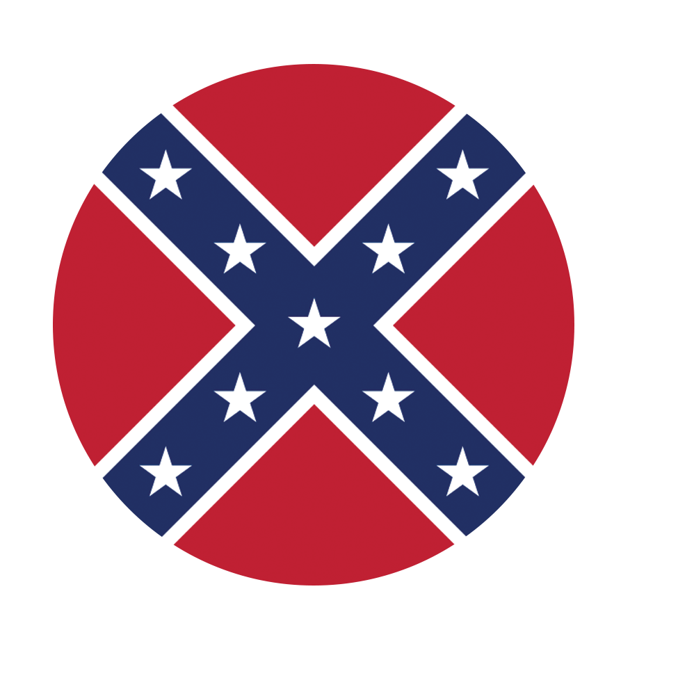 Confederate States Of America Flag Roundel (x10)