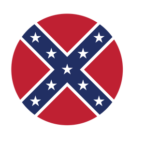 Confederate States Of America Flag Roundel (x10)