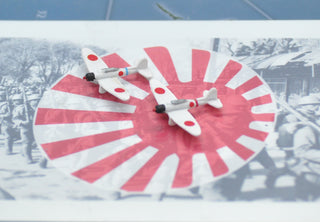 1/300 Japanese Aircraft Hinomaru with Border Decals | Axis & Allies Val Dive Bomber