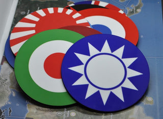 Axis & Allies Global 1940 Roundel 4.4” x 4.4” Mobilization / New Build Tray Set | Glossy Hardboard