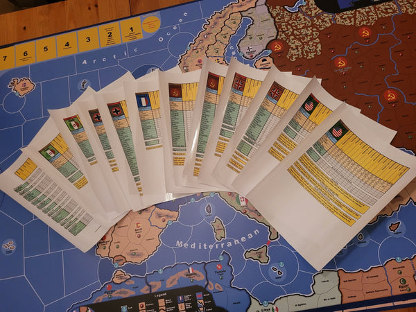 Word War II in Europe Set Up Charts and Rule Book Download