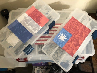 10pc Flag with Image Combat Label Pack