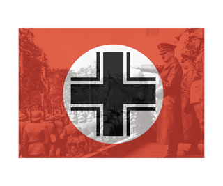 WW2 German Vehicle Drap Flag Combat Label
