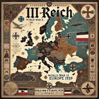 III REICH WORLD WAR II EUROPE 1939 (Map Only)