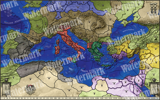 Rome: Rising Empires Board Game Map