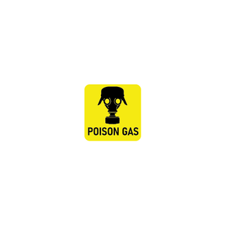 Poison Gas Designation Square Acrylic Marker (x5)