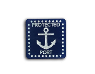Protected Port Markers (x5) | Blue Acrylic Naval Port Tokens for WWII Wargames