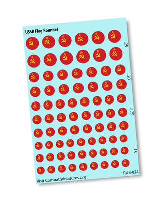 Custom Soviet Union Flag Roundel Water Slide Decals