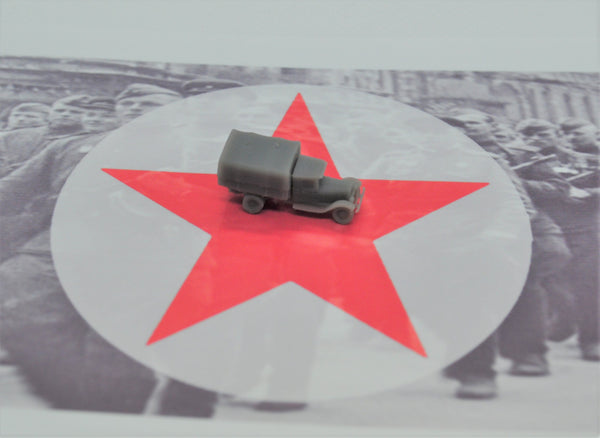 3D Printed Russian ZIS-5 Covered SWB Truck (x10)