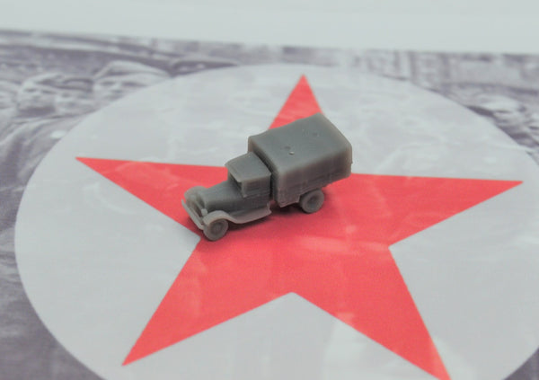 3D Printed Russian ZIS-5 Covered SWB Truck (x10)