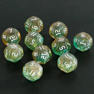 10pc 12-Sided Polyhedral Dice Set