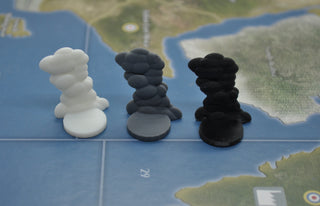 3D Printed Black, Gray or White Cloud Damage Marker (x1)