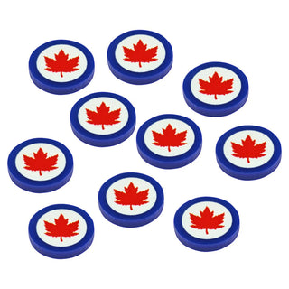 WWII Faction Tokens, Canadian Maple Leaf (x10)