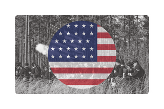 United States of America Flag Roundel Combat Label 1861 (3.3"x5.6")