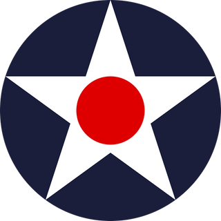 3.5 Round US Airforce Roundel with Red Dot Combat Label