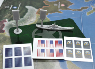 US Naval Task Force Marker, Flag Stand, Tray & Decals