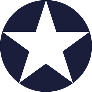 3.5 Round US Airforce Roundel/White Star Combat Label