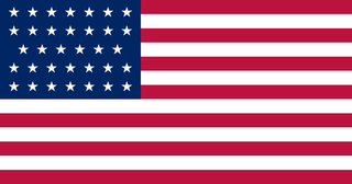 Acrylic Flag of United States (1861-1863) Token (x10)