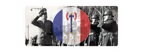 WW2 Vichy France Combat Label (2"X5")