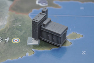 3D Printed Stalingrad Grain Elevator Victory City Marker | Axis & Allies & Global War 1936 Terrain Upgrade (x1)