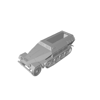 3D Printed German Sd. Kfz 251 Halftrack (x10)