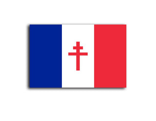 Acrylic Flag of Free France Token (x10) - Combat Miniatures