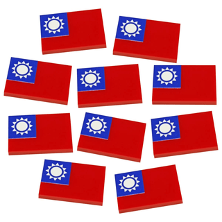 Acrylic Flag of Nationalist China Token (x10) - Combat Miniatures