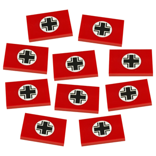 Acrylic German Vehicle Drap Flag in Red Token (x10) - Combat Miniatures