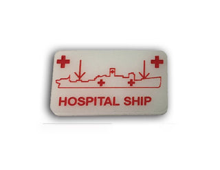 Acrylic Hospital Ship Markers (x5) | UV Printed Naval Tokens - Combat Miniatures