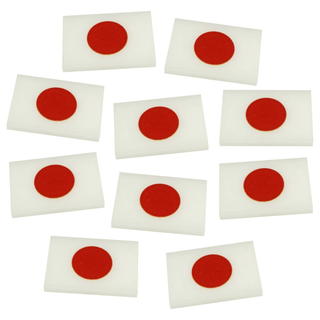 Acrylic Japanese National Flag Token (x10) - Combat Miniatures