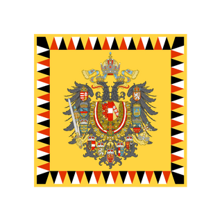 Acrylic Napoleonic Flag of Austria Token (x10) - Combat Miniatures