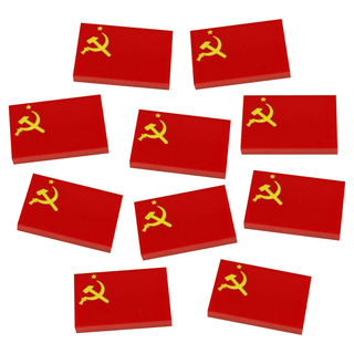Acrylic USSR Flag Token (x10) - Combat Miniatures