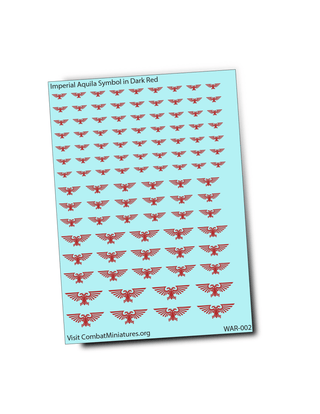 Aquila Symbol Waterslide Decal in Dark Red - Combat Miniatures