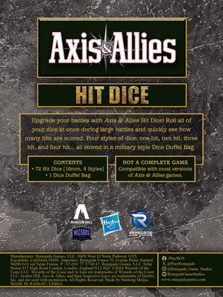 Axis & Allies: Hit Dice - Combat Miniatures