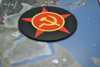 Axis & Allies Russian Roundel 4.4” x 4.4” Mobilization / New Build Tray | Glossy Hardboard - Combat Miniatures