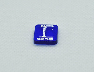Blue Shipyard Marker with White Acrylic In - Fill (x5) - Combat Miniatures