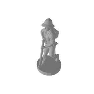 1/72 3D Printed WW2 Italian Infantry w/ Pith Helmet Pose 1 (x10)