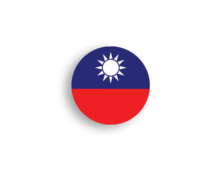 Custom Nationalist China Flag 19mm Round Glossy Hardboard Markers, Set of 10