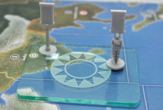 Chinese Ground Task Force Marker, Flag Stand, Tray & Decals - Combat Miniatures