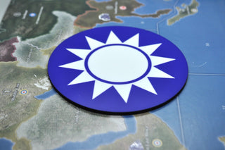 Chinese Nationalist Roundel 4.4” x 4.4” Mobilization / New Build Tray | Glossy Hardboard - Combat Miniatures
