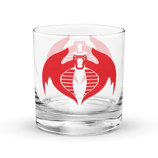 Cobra Rattler Logo in Red Rocks glass | 10.5oz Military Aviation Whiskey Glass - Combat Miniatures