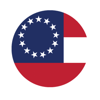 Confederate Sates of America Flag 1861 - 1865 Roundel (x10) - Combat Miniatures