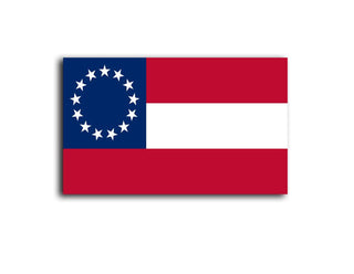 Confederate States of America Flag 1861 - 1865 Acrylic Token (x10) - Combat Miniatures