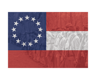 Confederate States of America Flag with Image Combat Label - Combat Miniatures