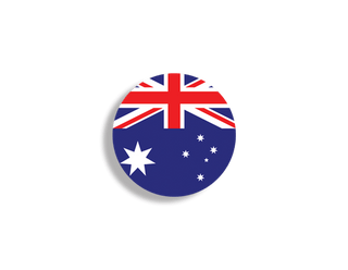 Custom Australian Flag Roundel Hardboard (Set of 10) - Full Color - Combat Miniatures