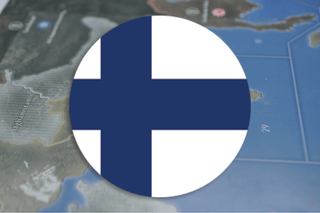 Custom Finnish Flag 4.4” x 4.4” Mobilization / New Build Tray | Glossy Hardboard - Combat Miniatures
