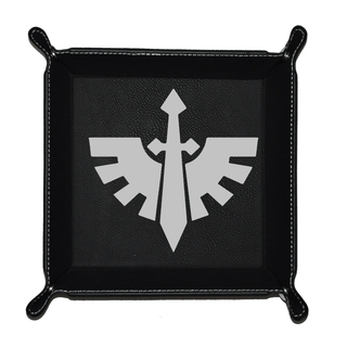 Custom Foldable Snap Dice Tray - Space Marine Logo - Combat Miniatures