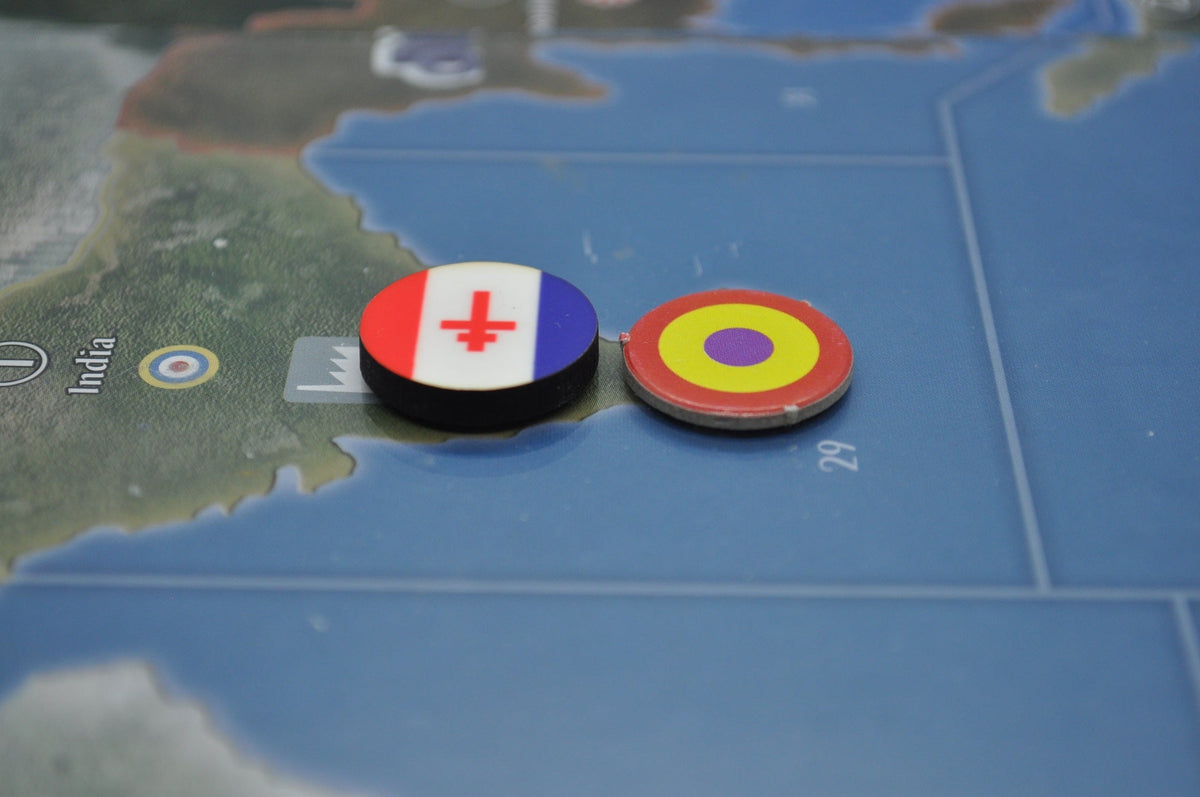 Japanese Rising Sun Flag Roundel (x10) - Combat Miniatures