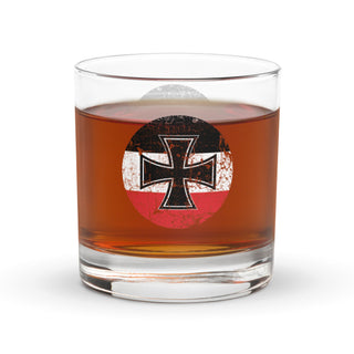 Custom German Empire Flag Roundel Rocks glass - Combat Miniatures