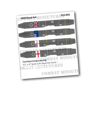 Custom HMS Ark Royal Class Flight Deck Sticker (x4) - Combat Miniatures
